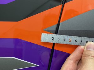 ランボルギーニウルスデザインラッピングサイド貼り合わせ寸法合わせ