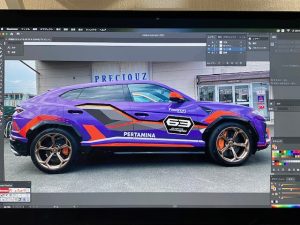 ランボルギーニウルスデザインラッピングデザイン合成画像