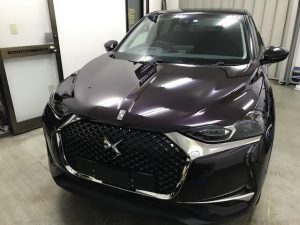 DS3クロスバックメッキパーツラッピング施工前