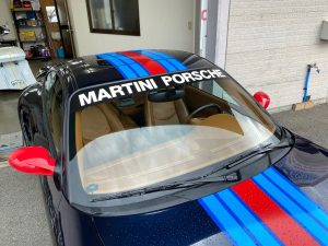 ポルシェ持ち込みステッカー施工