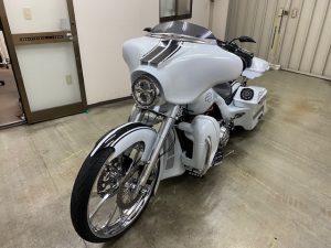 ハーレーダビッドソンカスタムストライプ貼り完成全体