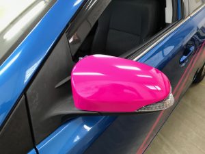 トヨタ オーリス 左ドアミラーラッピング完成