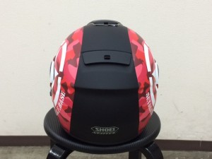 ショウエイネオテックヘルメットラッピング貼り完成後ろ