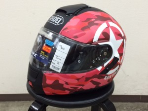 ショウエイネオテックヘルメットラッピング貼り完成左前