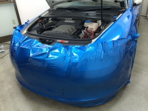 カーラッピング講習アウディＡ６バンパー