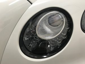 ベントレーコンチネンタルGTヘッドライトメッキリングラッピング作業完成