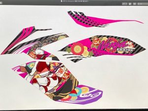 カワサキニンジャ1000sxフルラッピングデザイン型データ