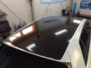 フォルクスワーゲンゴルフ７Ｒ ツヤありブラック（リアスポ輪郭カット有り）