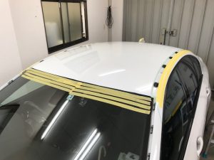 bmw5シリーズルーフラッピングクリーニング