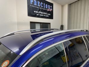 メルセデスベンツＧＬＢモールラッピング施工前左ルーフレール