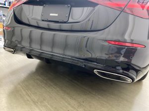 メルセデスベンツ Sクラス メッキモールラッピングリアバンパー下完成