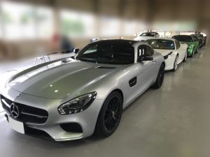 メルセデスＡＭＧＧＴルーフラッピング