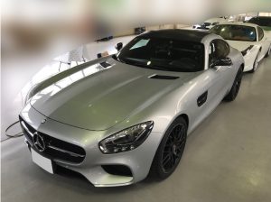 メルセデスＡＭＧＧＴルーフラッピング完成