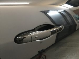 マセラティレバンテメッキドアハンドルブラックアウト完成