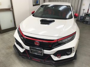ホンダシビックタイプＲルーフラッピング施工前