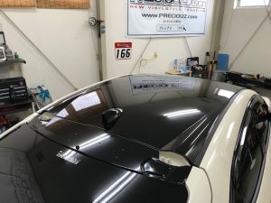 ホンダシビックタイプＲルーフラッピング完成全体後ろから