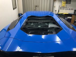 ランボルギーニ アヴェンタドールSルーフラッピングエンジンフード