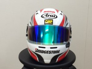 アライSK-6ヘルメットラッピング完成前