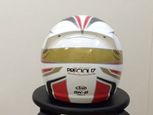 アライSK-6ヘルメットラッピング完成後ろ