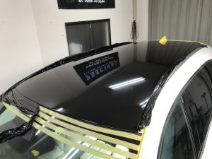 mazdacx-8マツダcx−８ルーフラッピングフィルム追い込んだ状態左右