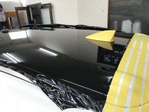 mazdacx-8マツダcx−８ルーフラッピングフィルム追い込んだ状態左右後ろ
