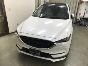 mazdacx-8マツダcx−８ルーフラッピングフィルム完成前側