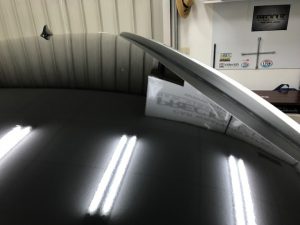 mazdacx-8マツダcx−８ルーフラッピング完成ルーフレール左