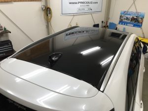 mazdacx-8マツダcx−８ルーフラッピングフィルム完成後ろ側