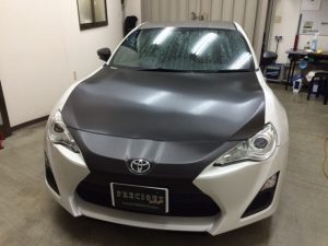 TOYOTA86ボンネットからＦバンパーラッピング見本