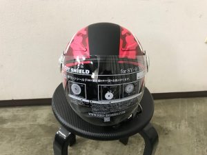 ヘルメットラッピング子供用ヘルメット迷彩カラー完成前