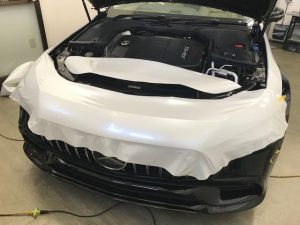 メルセデスAMGGT53ツートンラッピング施工Fノーズ