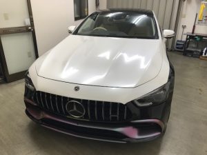 メルセデスAMGGT53ツートンラッピング施工完成前から